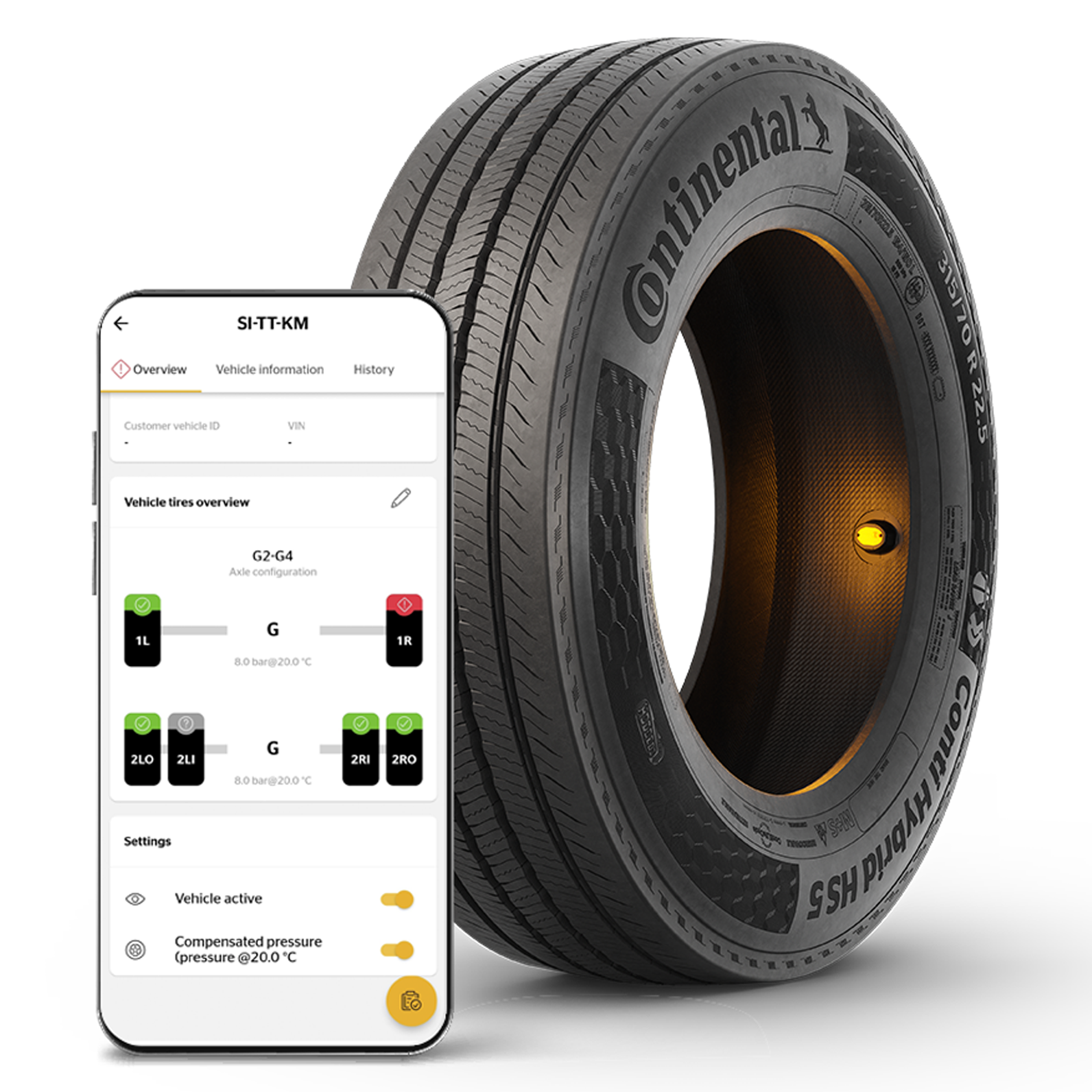 Intelligent Tire with ContiConnect Mobile App