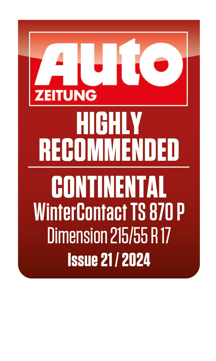 AutoZeitung Continental WinterContact TS 870 P jugé très recommandable