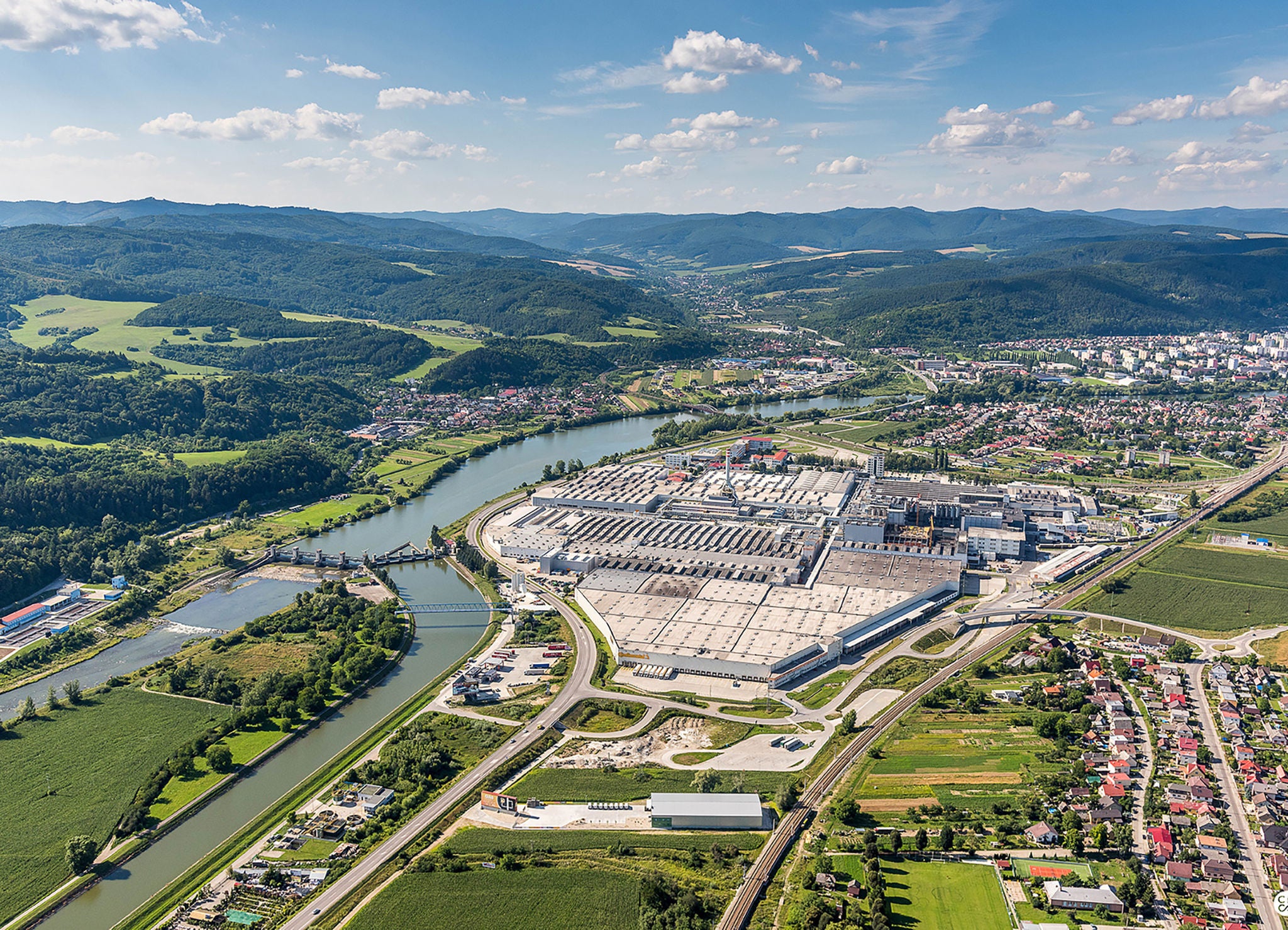 Aerial view of the Puchov plant