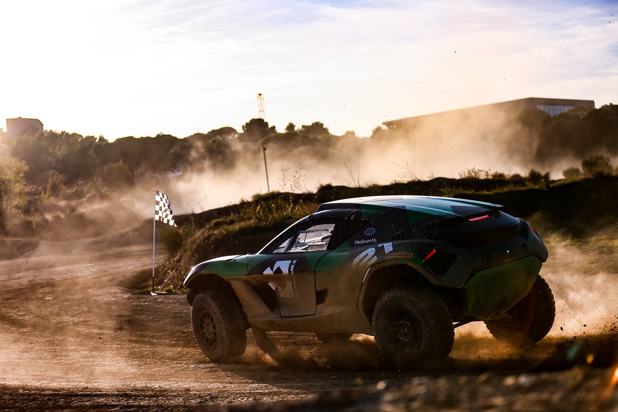 Extreme E car during a test in France