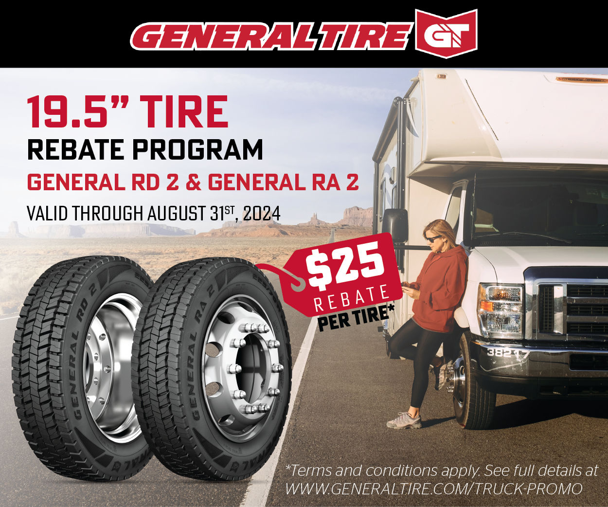 General Tire Announces Summer Rebate Promotion for 19.5 Tires